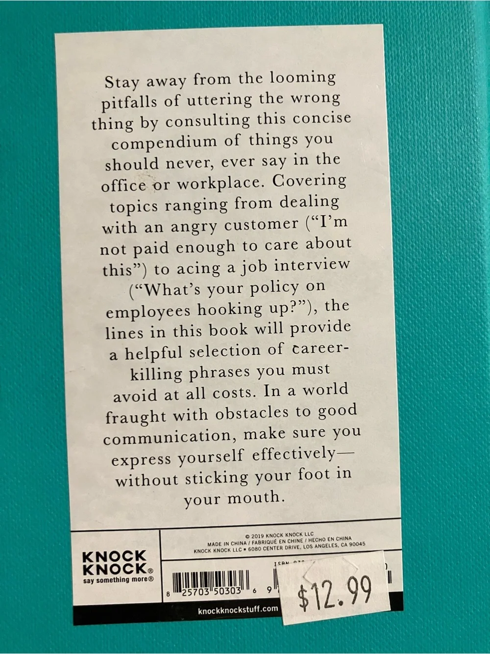 What Not to Say: Office & Workplace Hardcover NEW & READY TO GIFT TO COWORKER